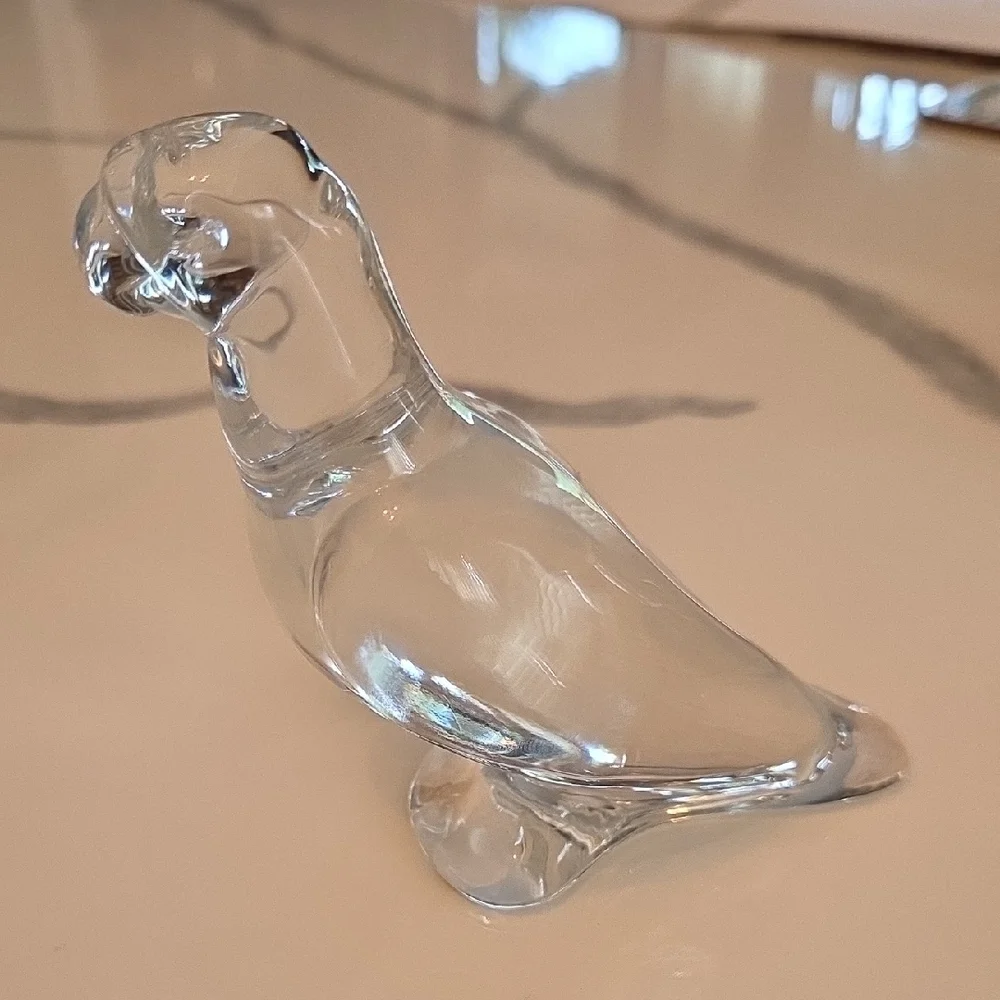 Baccarat Crystal Parrot Figurine
